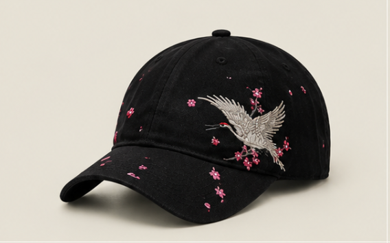 Crane blossom cap